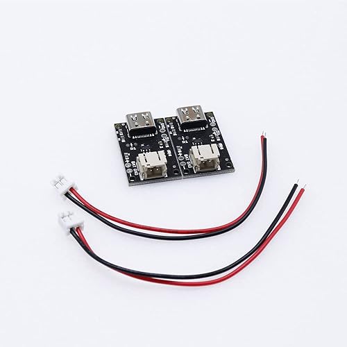 Miniatura 2 de 2 unids tipo C USB LiPo cargador de batería Junta con protección de batería JST Socket con indicador LED tasa de carga ajustable automático apagado