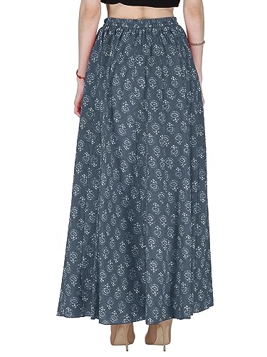 Image of Sttoffa Cotton Printed Women Wear Maxi Long Skirt 40 inch inch Full Length