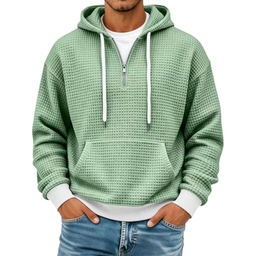Chaqueta entretiempo ropa hombre con capucha de punto verde XXXL