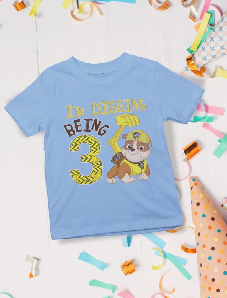 Tstars Paw Patrol Rubble 2nd Birthday Outfit - Cute Shirt and Pants Set, Fun Gift for Toddler Boys