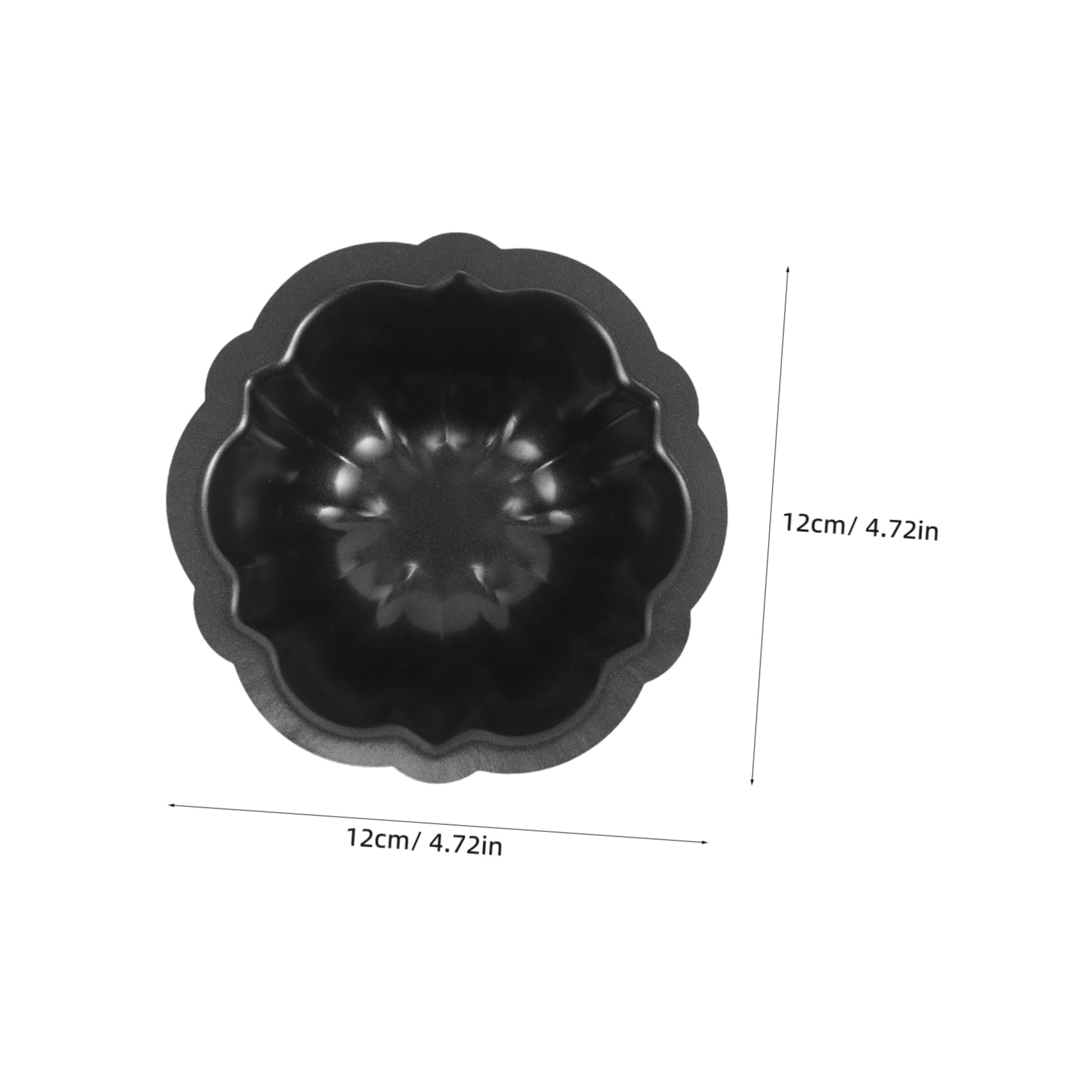 SOIMISS Molde para Hornear Pasteles Pequeños Antiadherente 10 Piezas Negro | Formas Corazón, Redonda y Cuadrada, Patrones de Dibujos, Acero al Carbono Recubrimiento