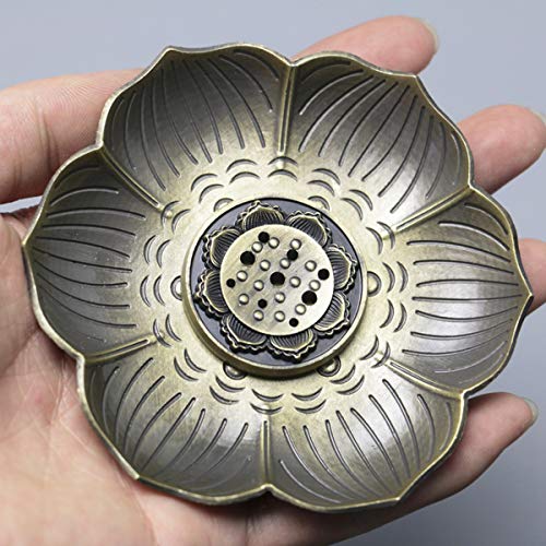 Brass Lotus Stick Incense Holder Cone Incense Burner Ash Catcher Home Fragrance Accessories