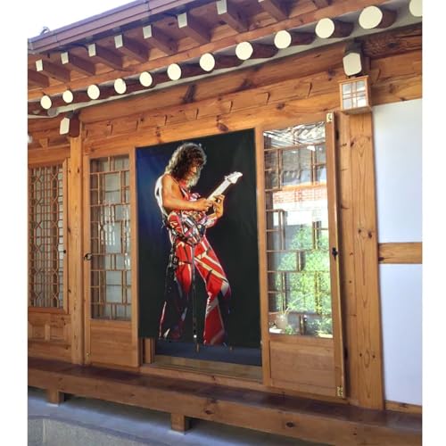 写真 エディヴァンヘイレン (5) のれん 間仕切り 目隠し 暖簾 ドアカーテン ロング 和風 遮光 厚手 柔らかい 飾り 玄関/廊下/寝室/部屋/出入り口/キッチンに プライバシー保護