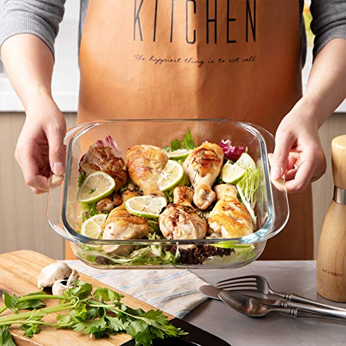 Sweejar Glass Bakeware, Rectangular Baking Dish Lasagna Pans For Cooking, Kitchen, Cake Dinner, Banquet And Daily Use, 9.4 X 9.4 X 2.4 Inches Of Baking Pans #TOP1