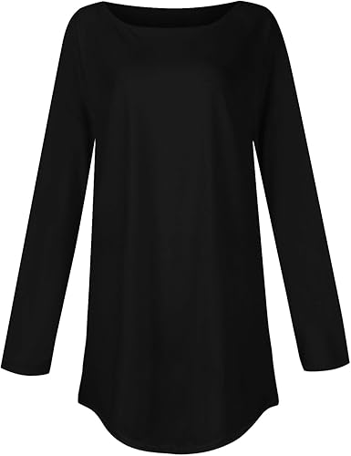 Miniatura 4 de Blusas para mujer, de negocios, casual, de manga larga, cuello redondo, camisetas gráficas de gran tamaño, camisetas de otoño 2023, túnica de moda