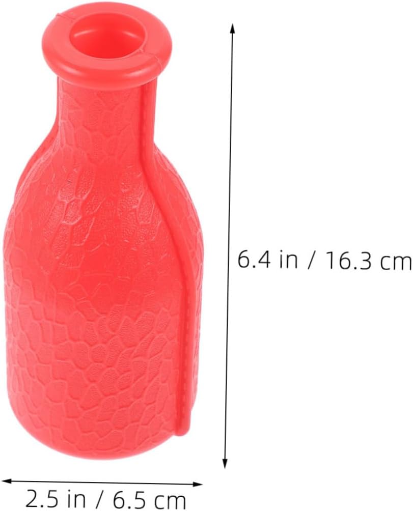 2 Sets Pool Billiard Dice Shaker Bottle Set with Numbered Scoring Pills, Plastic Billiard Accessories for Evenings, Parties, and Pool Table Scoring – Red Dice
