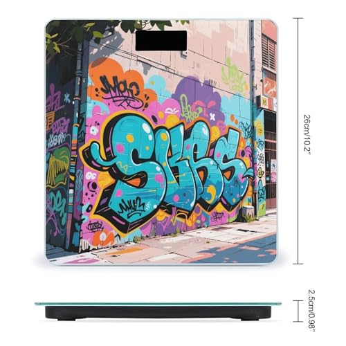 Báscula Digital para Baño Street Graffiti 400 Lb LCD miniatura 2