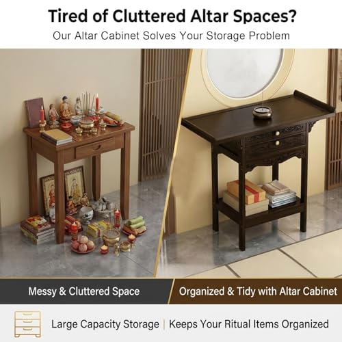 Petite table d'autel polyvalente pour ranger ses objets de méditation - 8