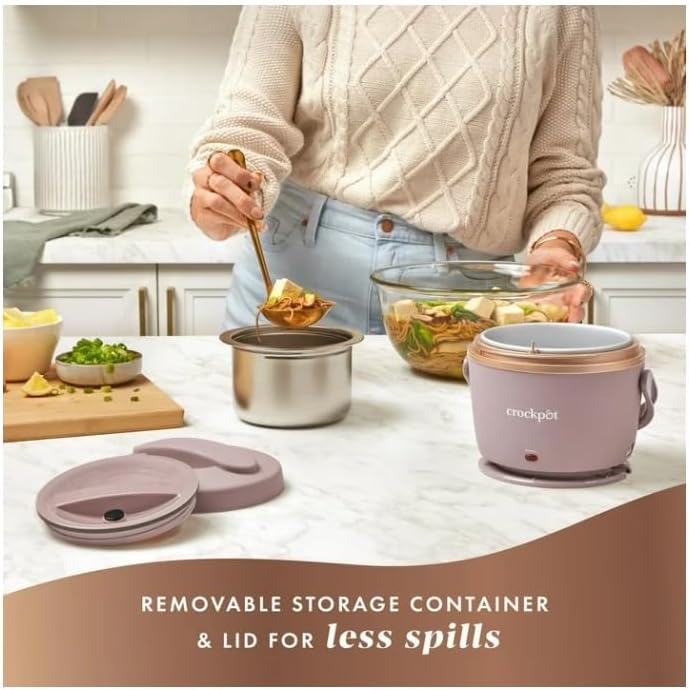 Crock-Pot® Lunch Crock® Food Warmer 20 oz, Moonshine Personal Portable Dishwasher-Safe Sphinx Pink