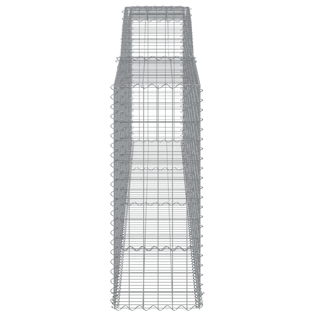 Gaviones de arco alto, 4 unidades, 400 x 50 x 120/140 cm, acero