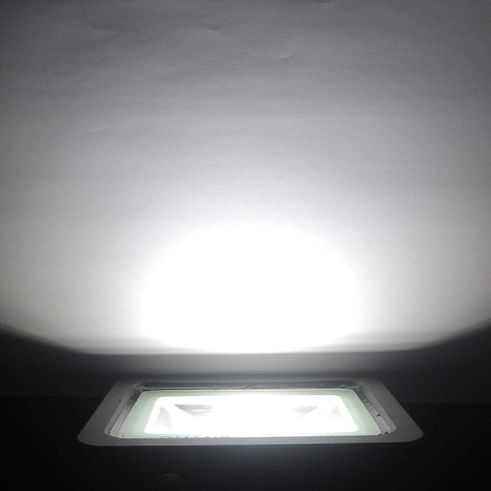 QUANS 10W Cool White 12V 24V 36V 48V 60V DC AC LED Outdoor Security Wash Marine Wall Flood Light Lamp, IP65 Waterproof 12-60VDC AC Input Low Voltage No Plug, 8 Pack with Stake Spike Stand