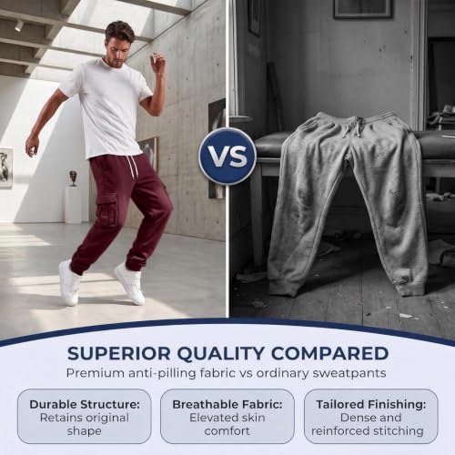 Cargo Pants for Men Baggy Drawstring High Waisted Joggers Cargo Joggers - image 6