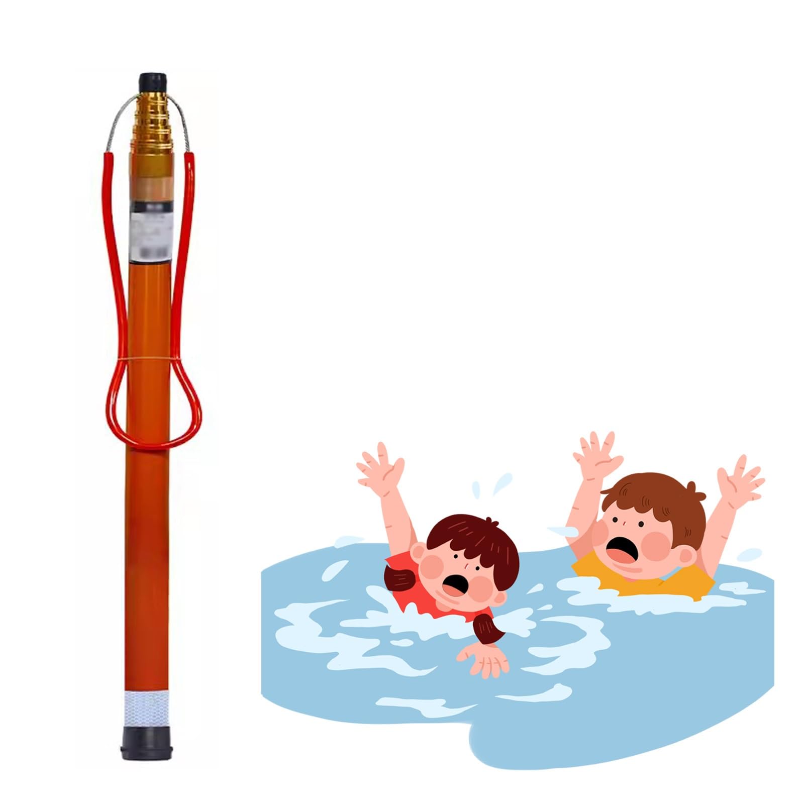 Poste de piscina telescópico para ayudar a nadadores y limpiar zonas profundas
