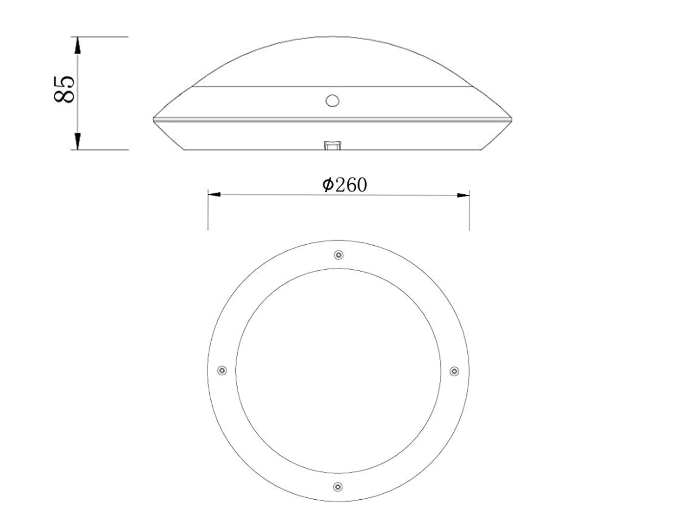 Reality Leuchten zewnętrzna lampa sufitowa Camaro R60501042, tworzywo sztuczne antracyt/biały, bez 1 x E27