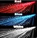 NUDALA 36 Pack Red Blue White Glow Sticks Light Up Fiber Optic Stick Glow Wands Bulk with 3 Flashing Models for 4th of July Halloween Party Favors