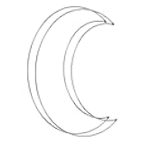 PATIKIL Dream Catcher Rings, 2 Pcs Metal Moon Shape Macrame Wreath Floral Ring Hoop for Christmas Home DIY Craft Wedding Wall Hanging Decoration, Silver