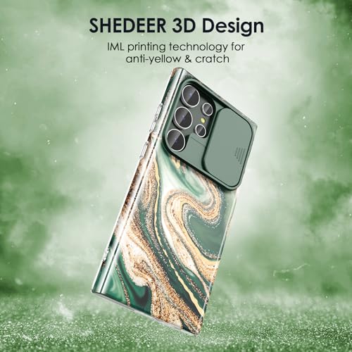 Coque Galaxy S24 Ultra brillante verte éliminant les risques de casse écran