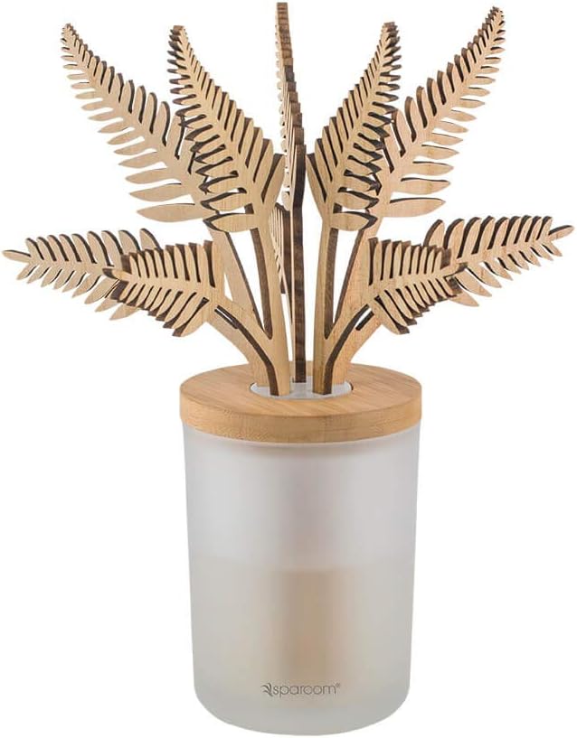 SpaRoom Forestations Wooden Reed Essential Oils Diffuser With Cedar Citrus Essential Oil Fragrance Solution and Cedar Leaves 150 mL