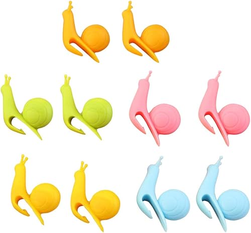 Bolsa de té de silicona con forma de caracol, 10 piezas, infusor de té, colador, clip para regalo, taza de caracol en forma de caramelo, conjunto de