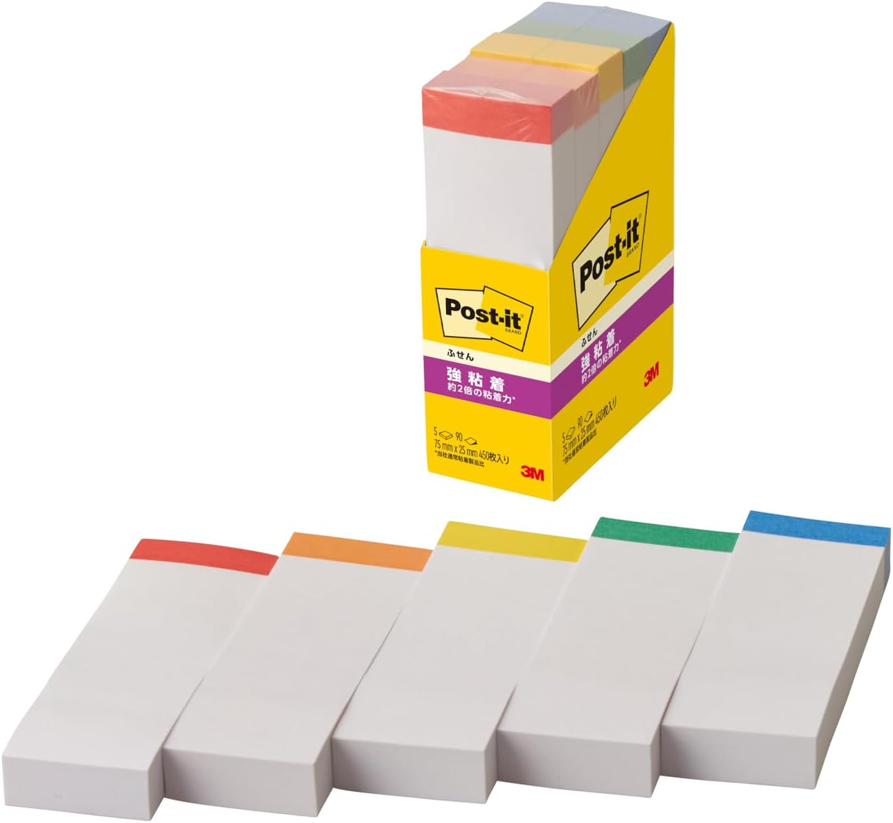 Post It Strong Adhesive husen 75x25 mm , rainbow