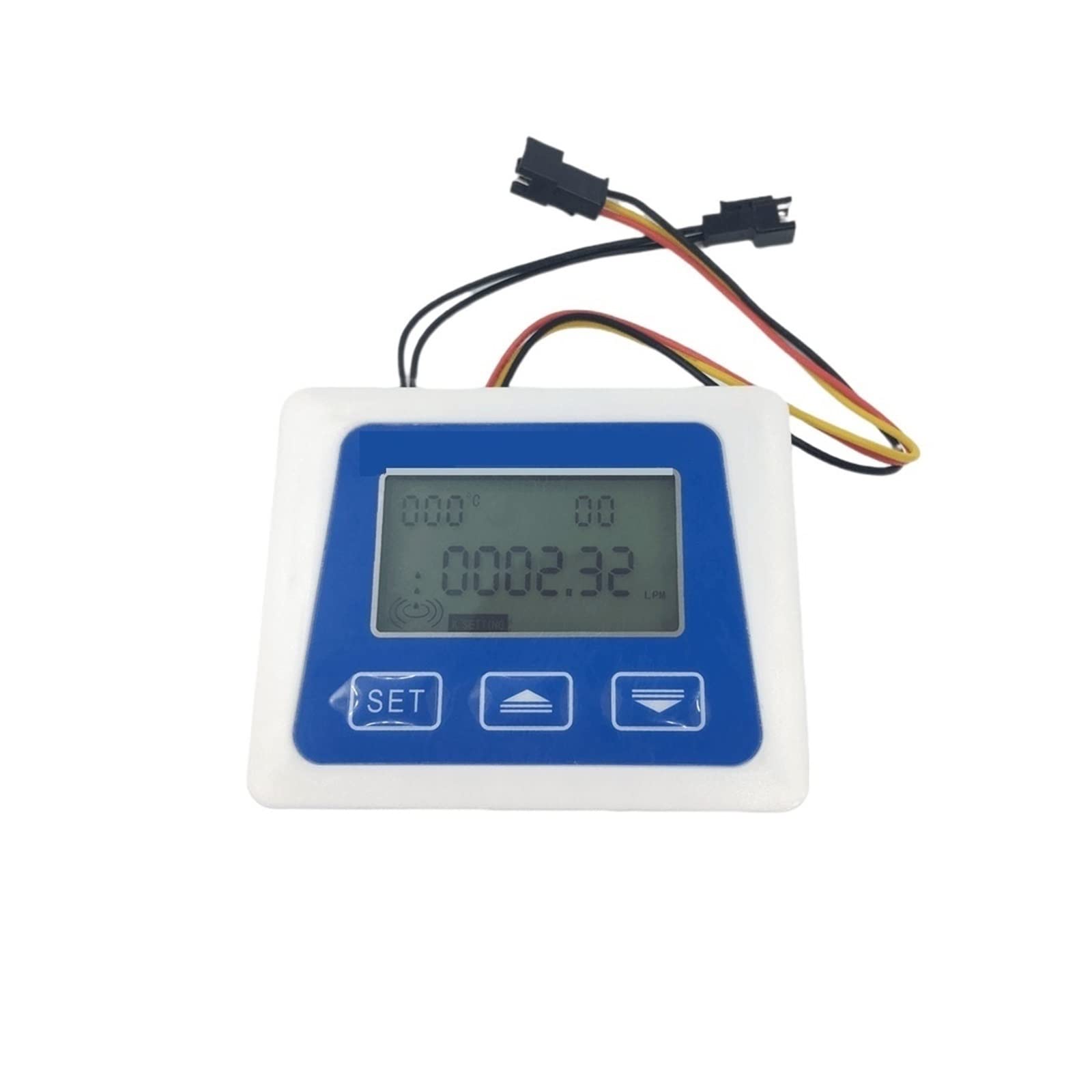 Medidor De Flujo Agua Con Pantalla LCD Digital, Total 3/8 Y Quot1/4 Trabajo Batería Turbina Quot Rendimiento Estable(1-4 quick fit)