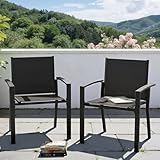 UDPATIO Gartenstühle Stapelbar 2er Set, Gartenstuhl Hochlehner, Balkonstuhl...