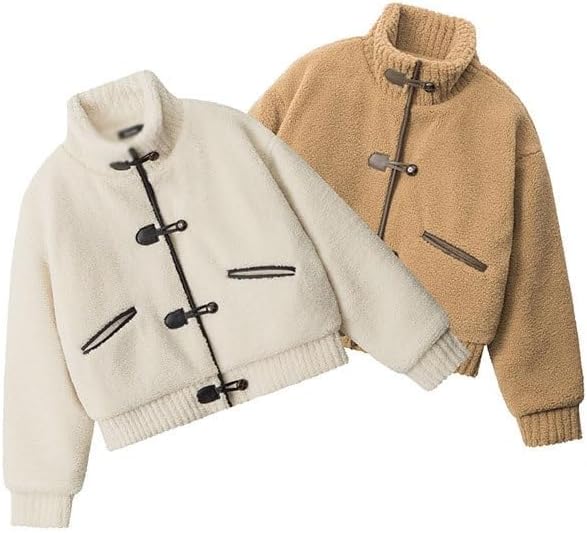 Short Thick Warm Stand Collar Cotton Padded Jacket for Winter