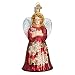 Old World Christmas Red Poinsettia Angel Glass Blown Ornament