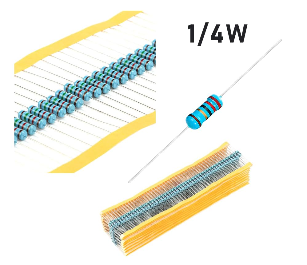 Jiefafa 30k 1/4W, 30k 1/4W, 30k ohm, 30k 1/4W, 30kresistor, 30k ohm resistor, 30k ohm Metal resistor, 30k Metal Film resistors 1/4w(0.25w) 1% tolerance 0.01 MF Metal Film Fixed Resistor 300 pcs