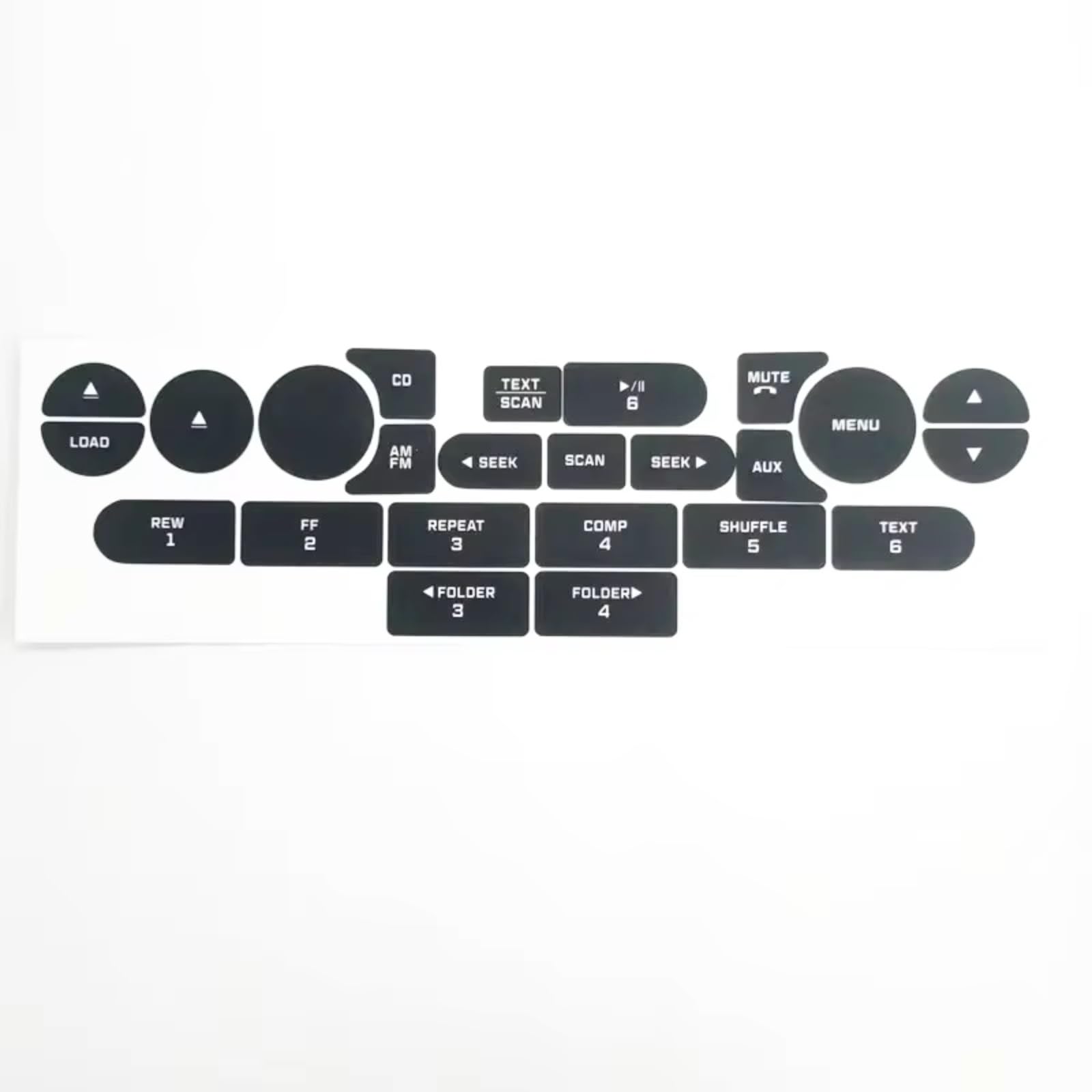 Modification Interior Compatible with for Mustang 2005 2006 2007 2008 2009 Car Accessorie Car Dash Radio Control Button Peeling Repair Kit Decals Stickers