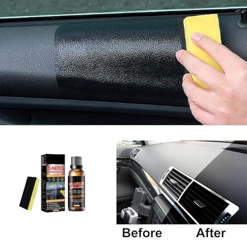 Image of ROKTRY 1 pcs Plastic Restorer for Cars ,Lasting Auto Restoring Liquid , Exterior and Interior Plastic Revitalizing , Resists Water,Auto Exterior & Interior Plastic Cleaner