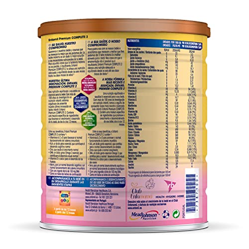 Miniatura 6 de Enfamil Pack Ahorro, Enfamil Premium Complete 2, Fórmula Leche infantil de Continuacion para Lactantes Bebés de 6 a 12 meses, 4x800gr
