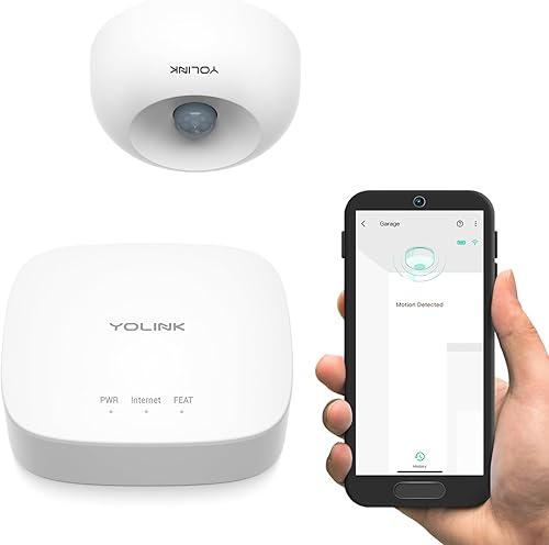 YoLink - Sensor de movimiento inteligente, detector de movimiento inalámbrico de alcance más largo del mundo de 1/4 milla compatible con Alexa