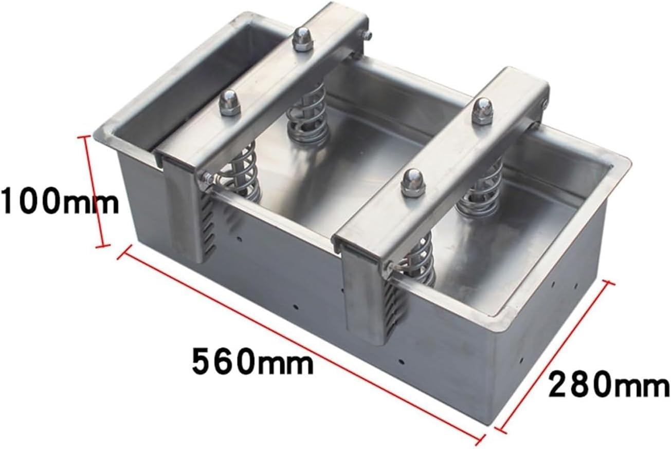 Molde de prensa de carne de acero inoxidable, herramienta resistente para hamburguesas perfectas y carnes delicatessen, resorte de compresión y base extraíble, ideal para prensar carne de 4 kg