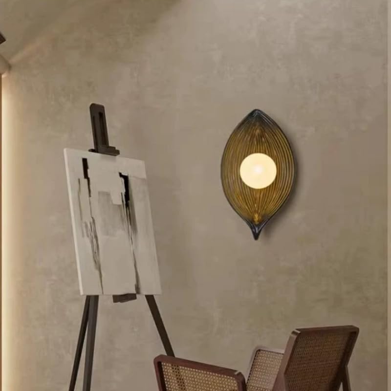 Zen Style Leaf Wall lamp Wabi-sabi Japanese Simple Nordic Personality Bedroom Aisle Background Wall lamp