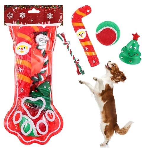 Shappy Christmas Dog Stocking Toys �����ތ��̂�������A�T���^�P�[���A�e�j�X�{�[���A�N���X�}�X�c���[�A���[�v�A���A���`�N���X�}�X�X�g�b�L���O�y�b�g�Z�b�g�A�C���^���N�e�B�u�y�b�g�M�t�g