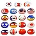 seiryuger ポーランドボール ぬいぐるみ 19個 おもちゃ カントリーボール polandball 国旗ボール キャラクターグッズ キーホルダー 10cm かわいい 子供 ギフト 誕生日プレゼント ミニペンダント