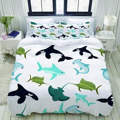 LMMSMGS Housse de Couette 200x200 Smiley Parure de Lit 200x200 Adulte 2 Personnes avec Fermeture Éclair Doux Respirant Microfibre Housse de Couette et 2 Taie...