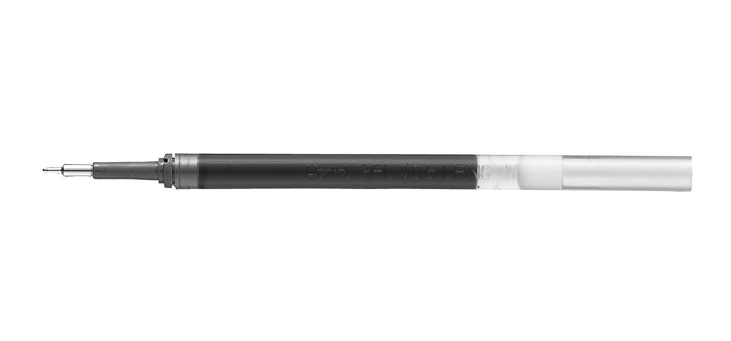 Ricarica Penna A Rollo Needle Tip 12 Ricariche Per Penne Pentel EnerGel LRN5-A - Puntale 0,5 Mm Ago, Inchiostro Nero Fluido 12 Ricariche Inchiostro Nero Pentel