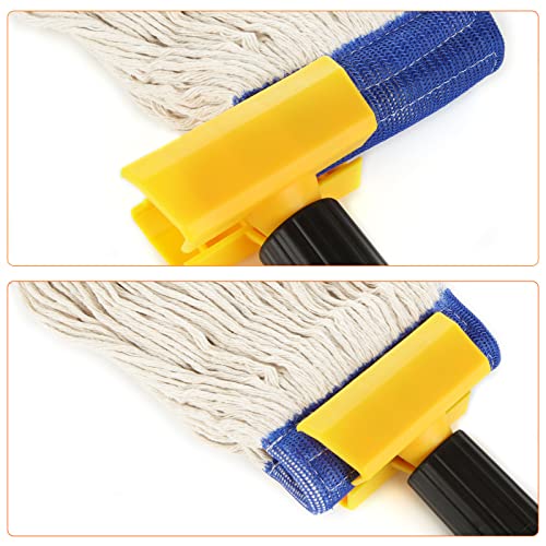 Image of CertBuy 6 Pack Mop Head Replacement, Mop Heads Commercial Replacement Heavy Duty String Mop Refills Mop Head Replacement for Home Industrial and Commercial Use Cleaning (White)