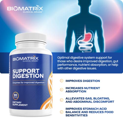 Digestive Enzymes Supplement (90 Capsules) Support Digestion - With Pancreatin, Plant Enzymes, Ox Bile, Betaine Hcl, Support Digestion Of Fats Carbohydrates And Proteins #TOP2