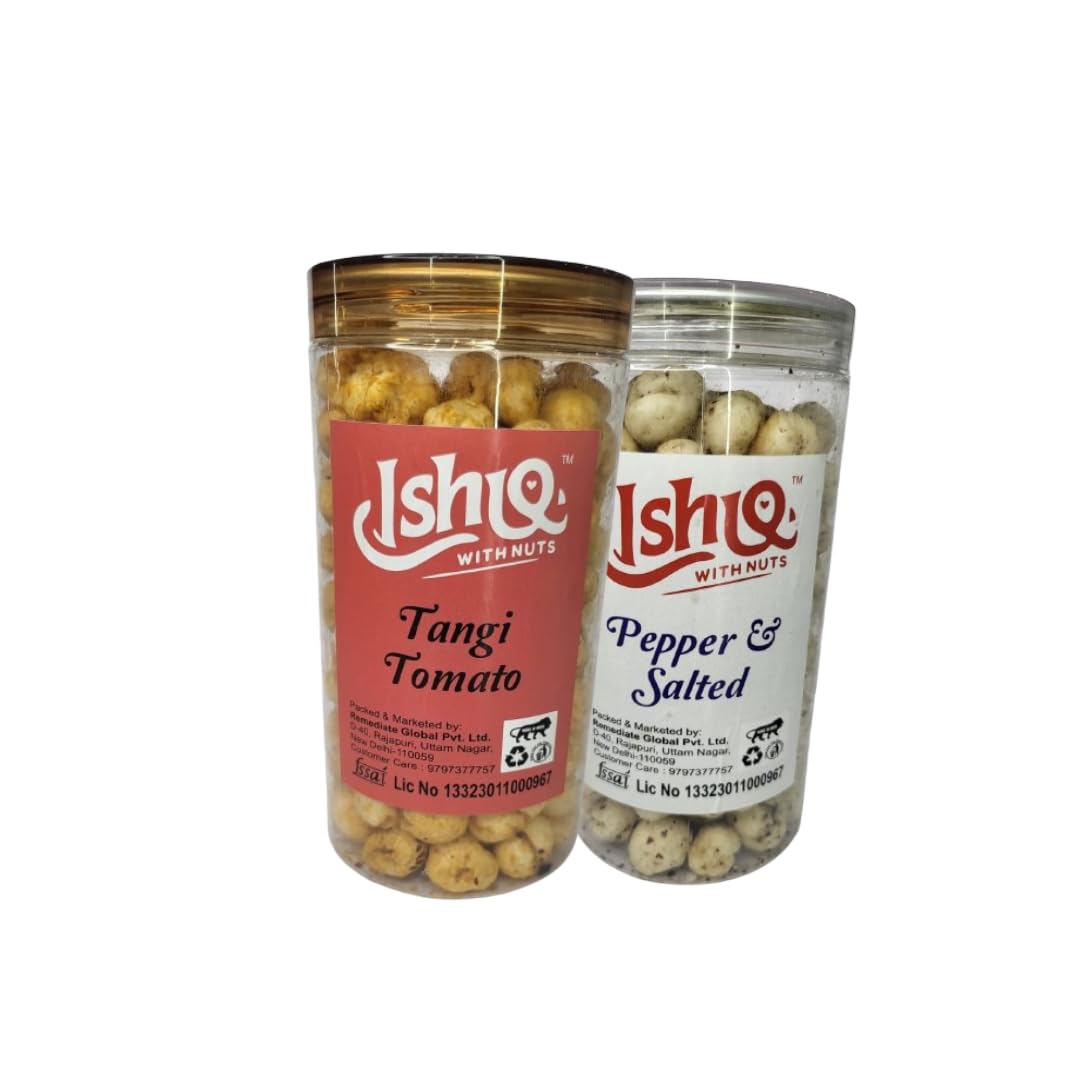ISHQ WITH NUTS Roasted Makhana With Multiple Health Benefits Gluten Free and Sugar Free Hand Pops (Combo Pack of 2) (B0D5BD334W) Amazon Price History, Amazon Price Tracker