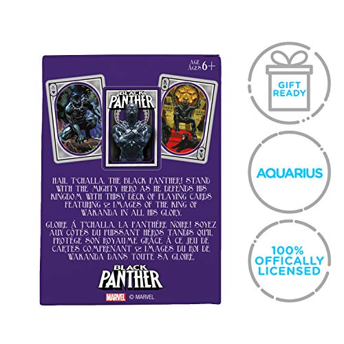 Aquarius Marvel Comics Black Panther Playing Cards - Black Panther Themed Deck Of Cards For Your Favorite Card Games - Officially Licensed Marvel Comics Merchandise & Collectibles #TOP6