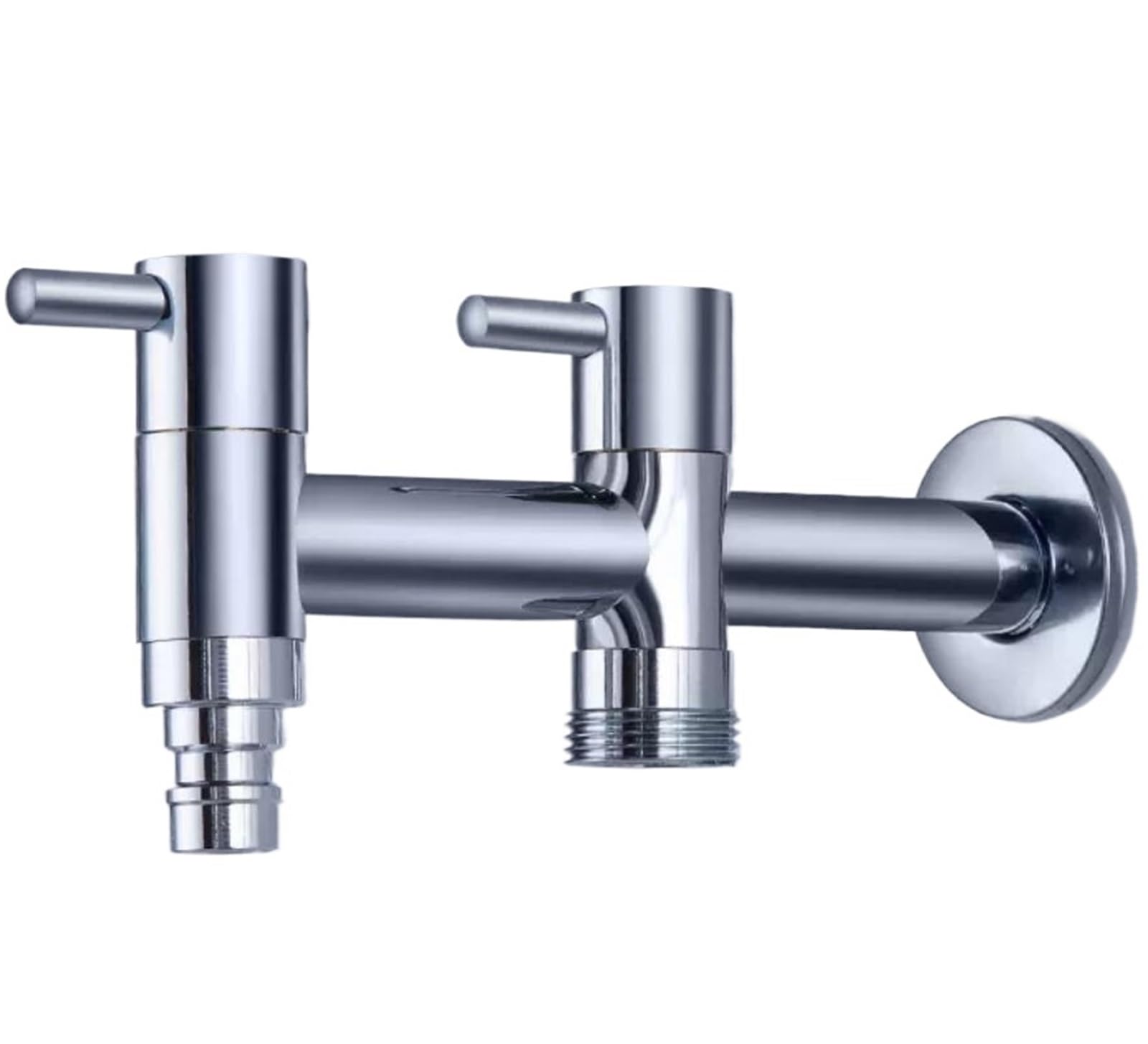 Outside Tap Garden Faucet Brass Double Handle Use Bib-Cock Washing Machine Copper Bibcock,Toilet Tap(Style03)