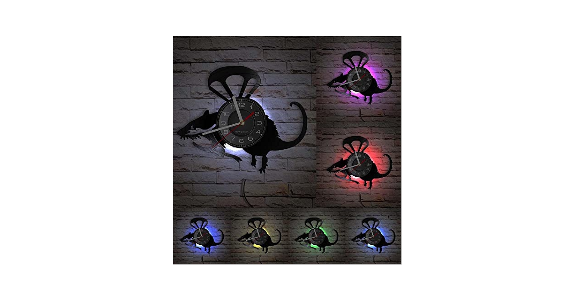 Amazon.com: Timethink 12'' Banksy Rat LED Wall Art Clock