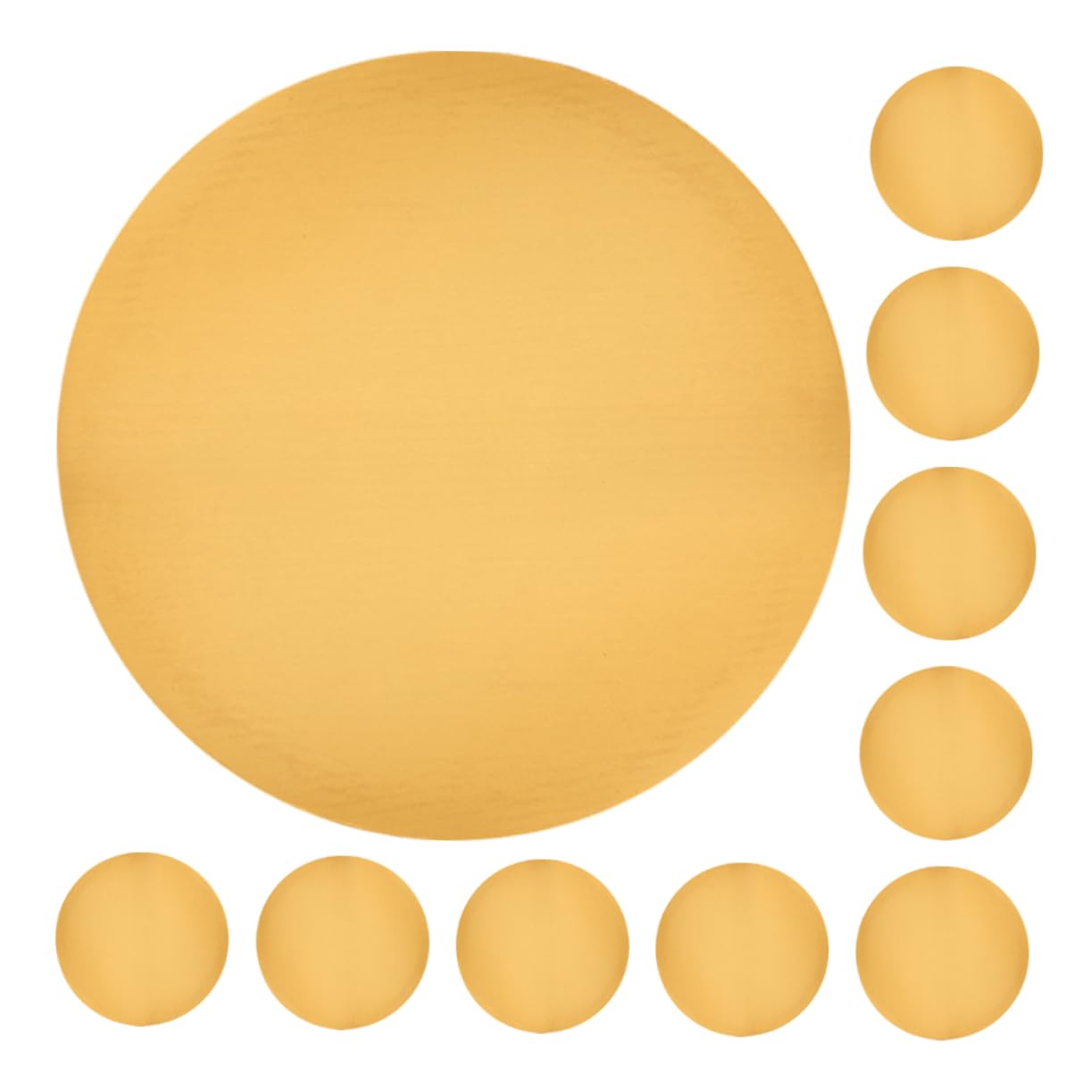 ERINGOGO Round Cake Discs 10pcs Corrugated Cardboard Cake Trays Waterproof Oilproof 10 Inch for Parties Events