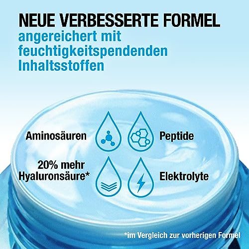Neutrogena Hydro Boost Nachtcreme, regenerierende Gesichtspflege mit purer Hyaluronsäure, feuchtigkeitsspendende Gesichtscreme für glatte Haut 50 ml