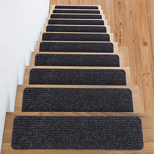 Non Slip Carpet Stair Treads + Double sided tape - Set of 13