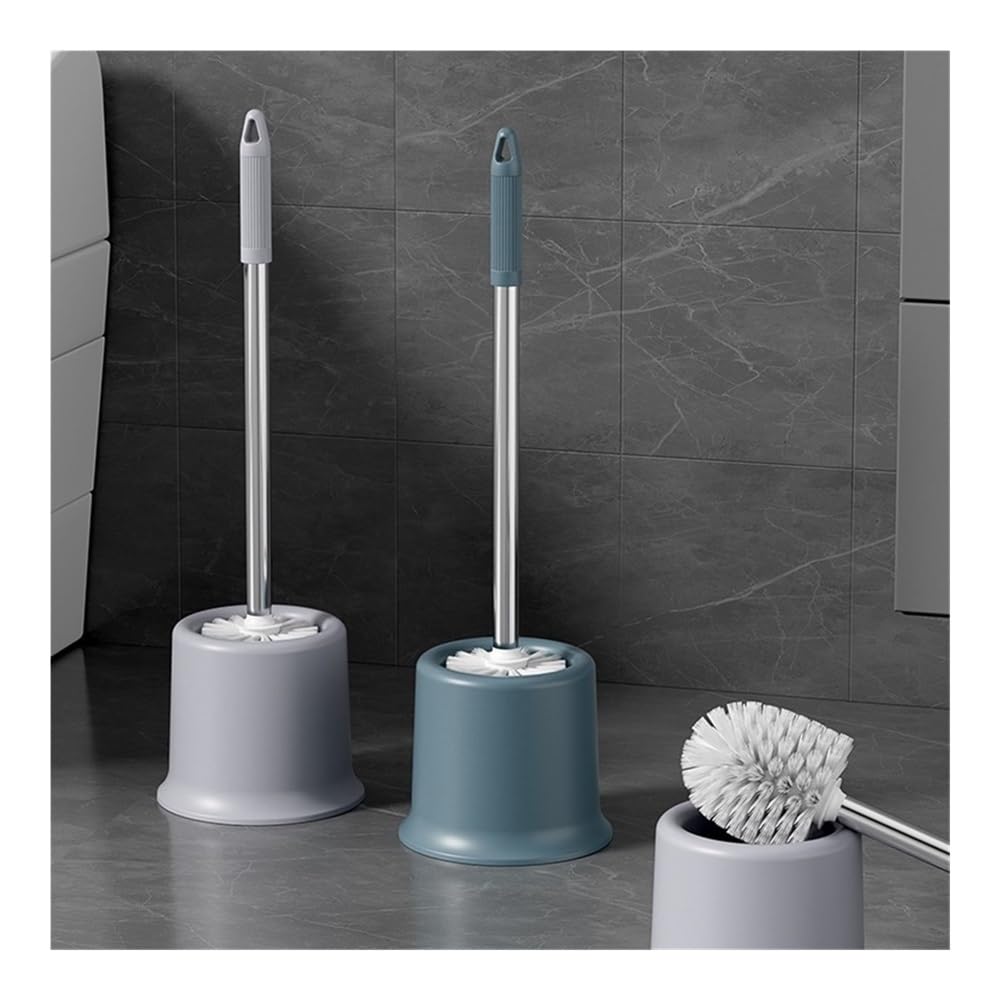 Szczotka toaletowa Szczotka do WC do użytku domowego, toaleta łazienkowa, czyszczenie toalety, zestaw z podstawą i długą rączką(Blue)