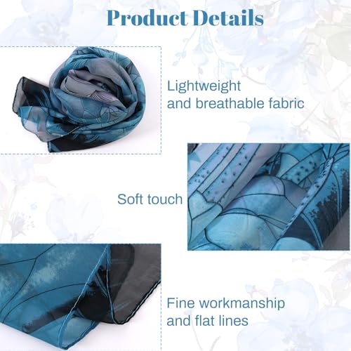 6pcs Scarves for Women Lightweight Elegant Floral Pattern Shawls Wraps Spring Summer Fashion Long Thin Scarf Elegant Clothing Accessories3